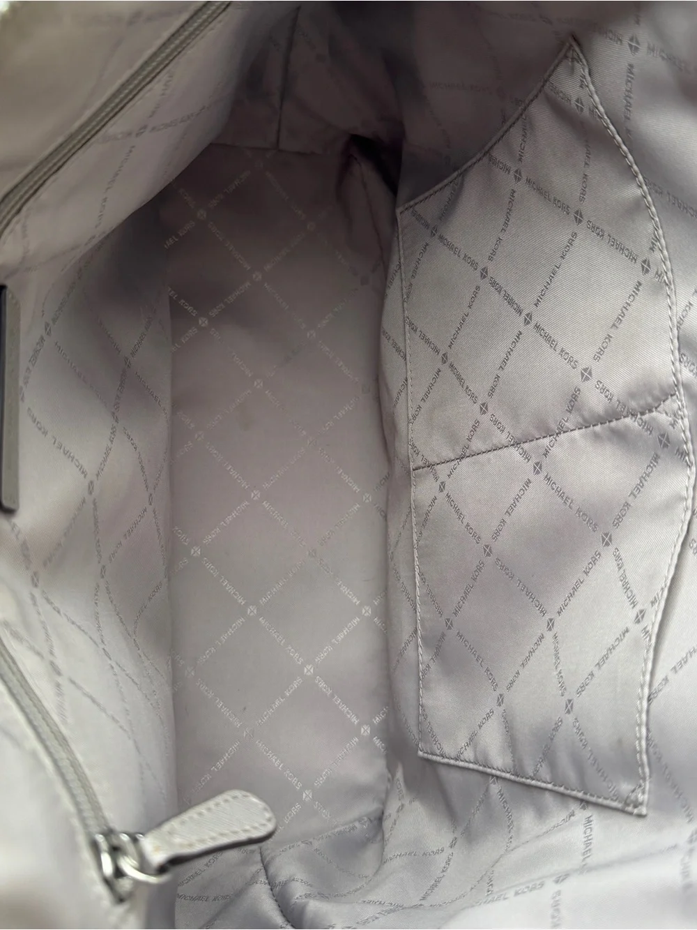 Michael Kors Jet Set Tote Grey Saffiano Leather Minimalist Classic Quiet‎ Luxury